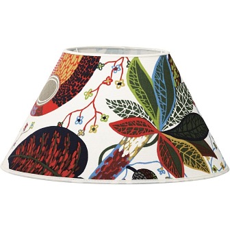Lniany abażur Empire bordowe kwiaty 35cm